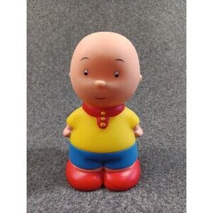 Caillou Famosa Rubber Squeeze 6 1/4" Toy Cartoon Character PBS Toddler Preschool